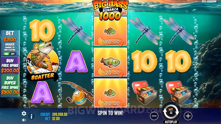 Big Bass Bonanza 1000 in action